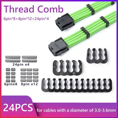 24pcs Cable Combclampcliporganizerdresser For 30 36mm Pc Power