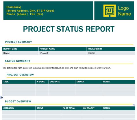 Welche punkte sollen in diesem statusbericht abgebildet werden? 50+ FREE Project Management Templates for Your Creative Projects in 2020 | Filestage Blog