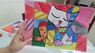 Desenho Para Colorir Gato Romero Britto Infoupdate Org