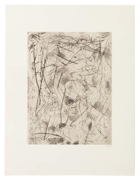 Sold Price Jackson Pollock American 1921 1956 Untitled 1944 1945