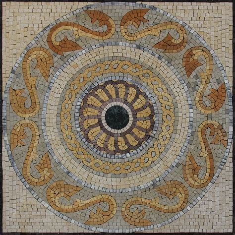 Ancient Mosaic Art Square Tile Mosaic Marble