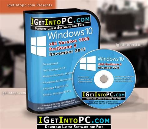 You can now download windows 10 1809 iso files for your compatible pcs. Windows 10 Pro 1809 x64 2018 ISO Free Download - Softexias