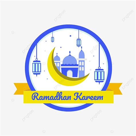 Gambar Bulan Ramadhan Kartun Yang Digambar Tangan Di Atas Ilustrasi