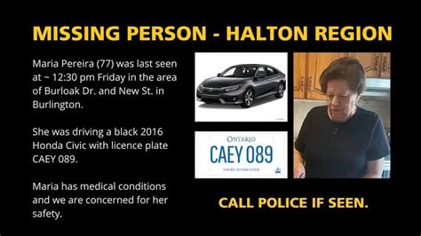 burlington woman 77 reported missing inhalton