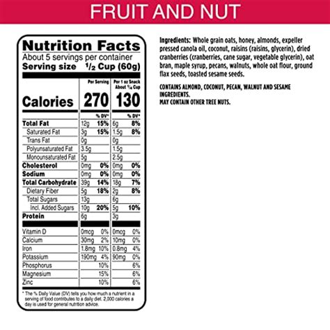Bear Naked Granola Cereal Breakfast Snacks Fruit And Nut Bags Pricepulse