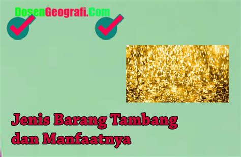 Jenis Jenis Barang Tambang Di Indonesia Vrogue