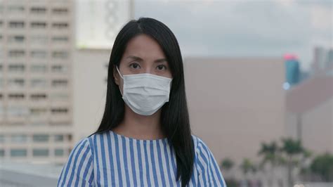 Woman Wear Face Mask In City Stock Footage Sbv 347499078 Storyblocks