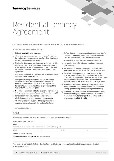 Residential Tenancy Agreement Templates At