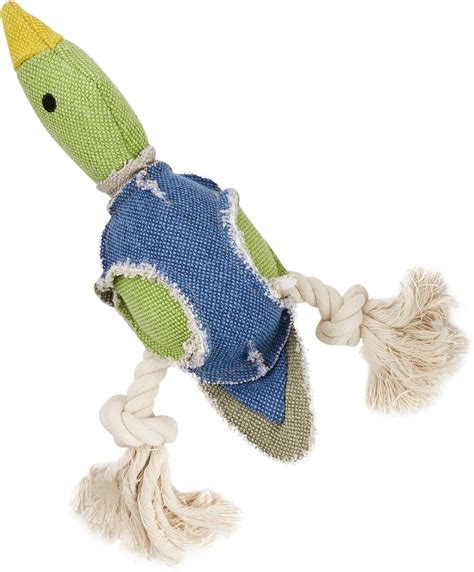 Fetch Pet Products Party Fowl Duck Canvas And Rope Dog Toy