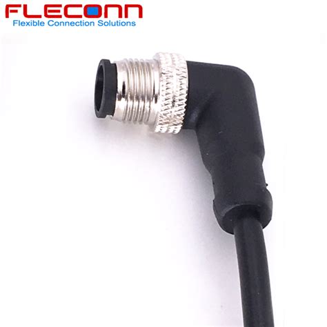 M8 Right Angle Molded Sensor Cable 3 Pin 4 Pin 5 Pin Male Connector