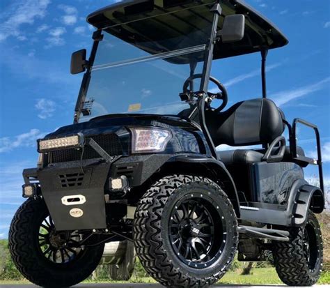 Custom Built Golf Cart Military Grade Vehicle Lifted Carbon Fiber Black