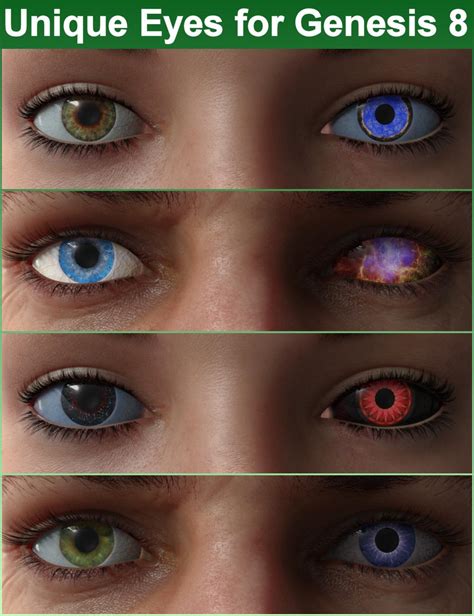 Unique Eyes For Genesis 8 Daz 3d