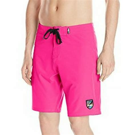 Maui And Sons Maui And Sons New Neon Pink Mens Size 32 Drawstring Board Surf Shorts Walmart