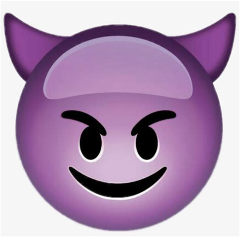 Purple Devil Face Emoji