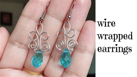 How To Make Wire Wrapped Earrings Simple And Beautiful Wire Wrapped
