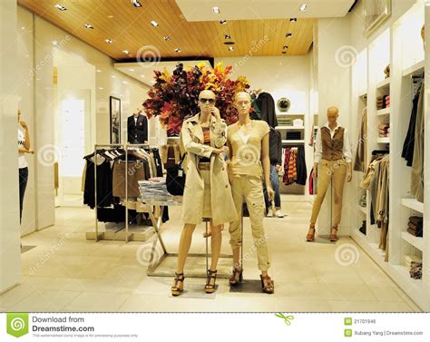 Maybe you would like to learn more about one of these? Fashion clothing store stock photo. Image of glamour ...