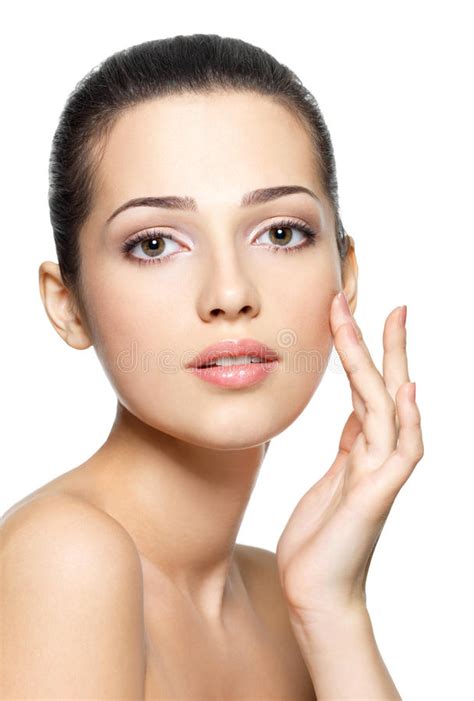 Beauty Face Of Young Woman Skin Care Concept Stock Image