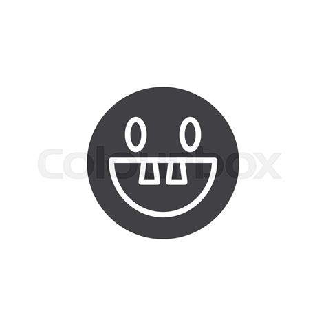 Toothless Emoji Face Vector Icon Stock Vector Colourbox