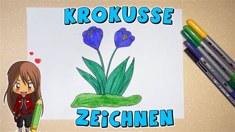 Krokusse Einfach Malen Für Kinder Ab 7 Jahren Malen Mit Evi Deutsch Youtube