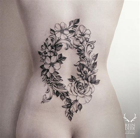 Floral Wreath Tiny Flower Tattoos Girl Back Tattoos