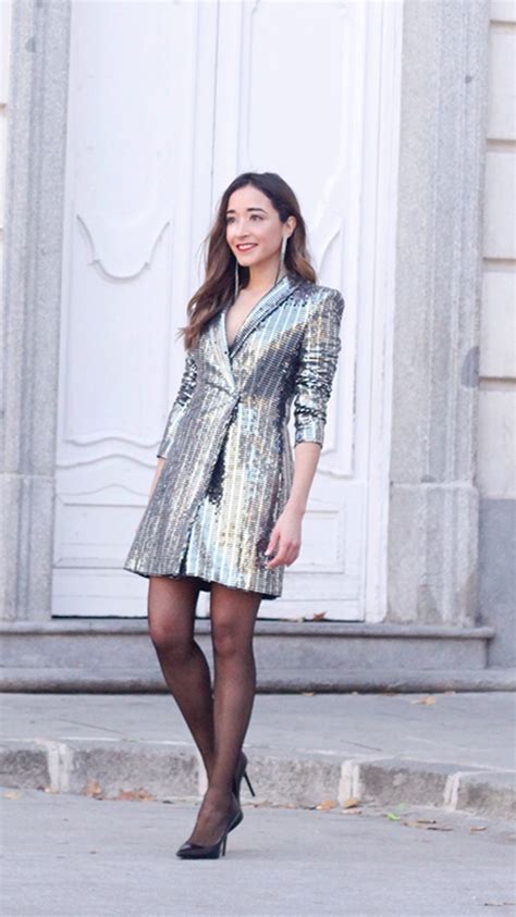 Silver Sequin Dress Fashion Tights