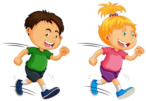 Kids Running Vector Art Icons And Graphics For Free Download