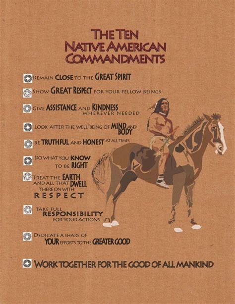 Native10 Commandments Native American Prayers Native American Quotes