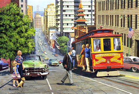 Streets Of San Francisco 1960s Painting By Kevin Walsh
