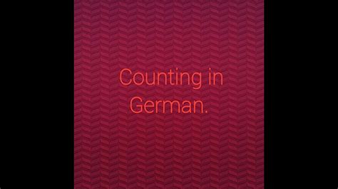 Counting In German In English Medium Youtube