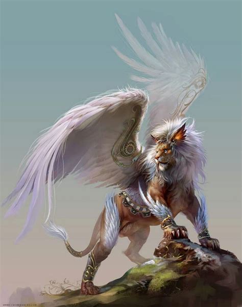 Angelic Lion Fantasy Art Illustrations Mythical Creatures Creature Art