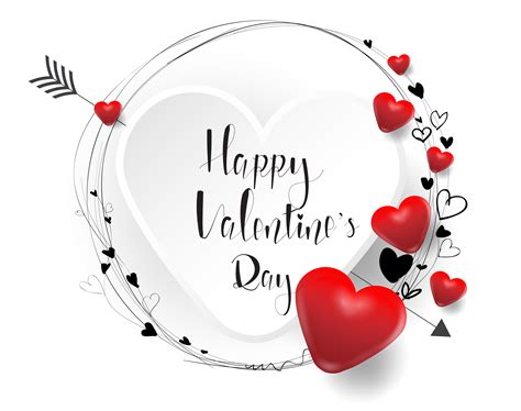 Happy Valentines Day Background With 3d Hearts 830024 Vector Art At