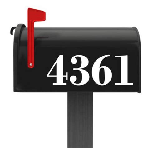 Mailbox Numbers Vinyl Decal Fancy Mailbox Address Numbers Etsy