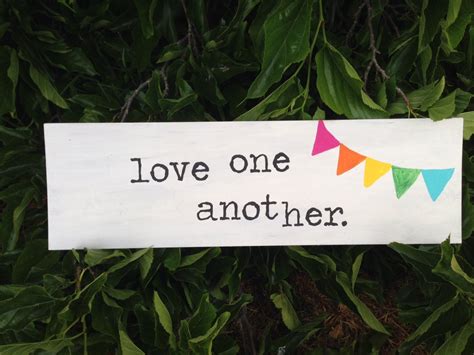 Love One Another Wooden Sign Etsy