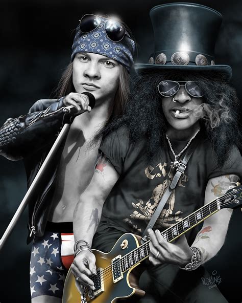 Guns n' roses is an american hard rock band from los angeles, california, formed in 1985. Guns N Roses Caricature - Paul King Artwerks