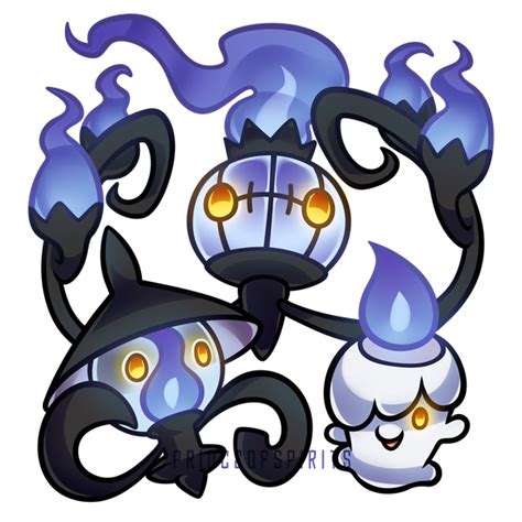 Litwick Lampent And Chandelure By Princeofspirits On Deviantart