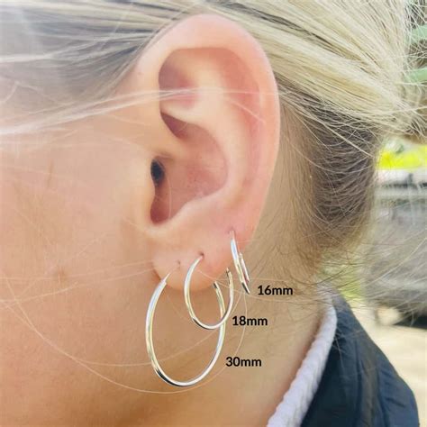 30mm Silver Hoop Earring Silverado Jewellery