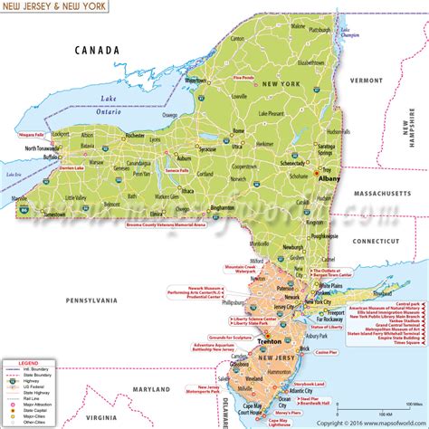 New York And New Jersey Map