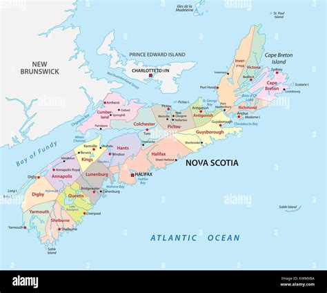 Political Map Of Nova Scotia