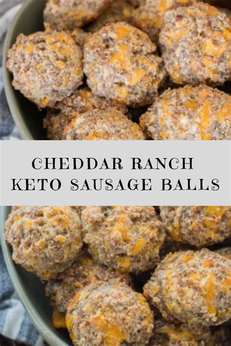 Cheddar Ranch Keto Sausage Balls Recipe