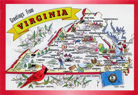 Large Detailed Tourist Map Of Virginia With Cities And Towns Images And Photos Finder