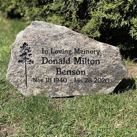 Custom Memorial Stone Memorial Plaque Temporary Grave Marker