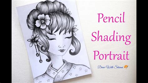 Easy Portrait Of A Girl Pencil Shading Portrait Youtube
