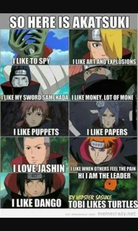 Heres The Akasuki In A Nutshell Funny Naruto Memes Naruto Akatsuki