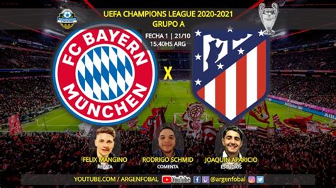🔴 bayern munich x atletico de madrid champions league 2020 2021 radio vivo directo youtube