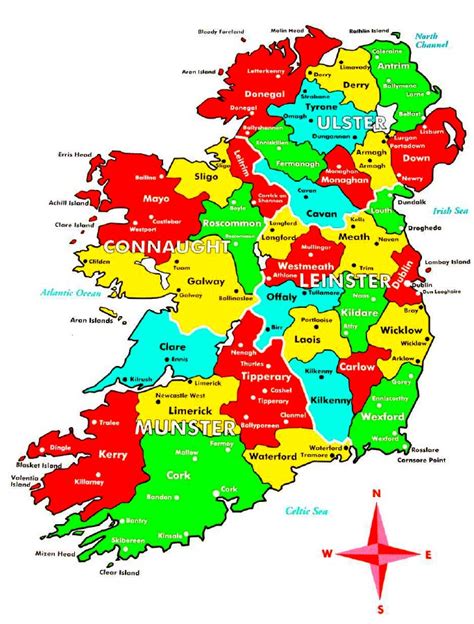 Map Of Ireland English Evans Educational Ltd