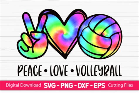 Peace Love Volleyball Graphic By Craftartsvg · Creative Fabrica