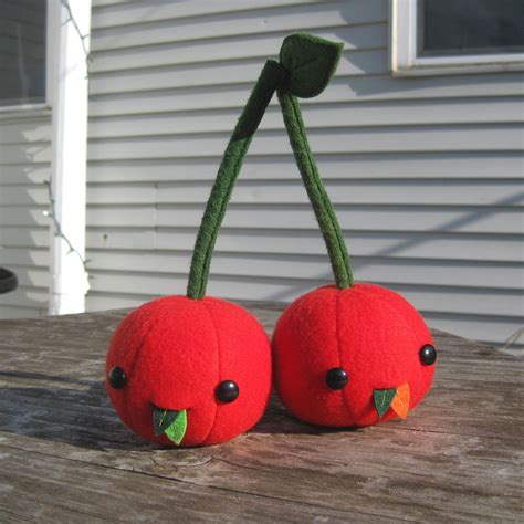 Facebook gives people the power to share and. Cherries. $35.00, via Etsy. | Crafts, Crafty, Plush