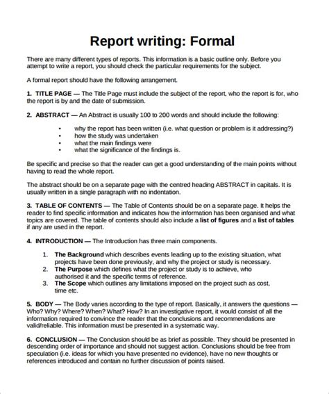 Investigative Essay Example Report Writing Report Writing Format