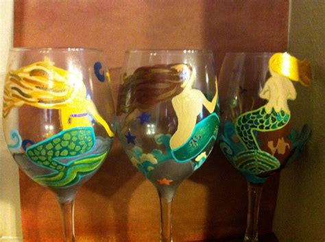 Mermaid Wine Glass Set