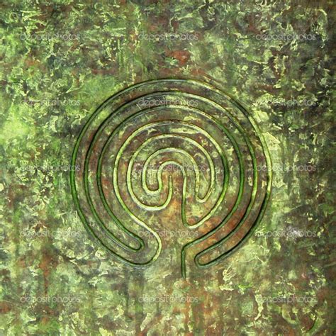 Cretan Labyrinth Stencil Tools Collage